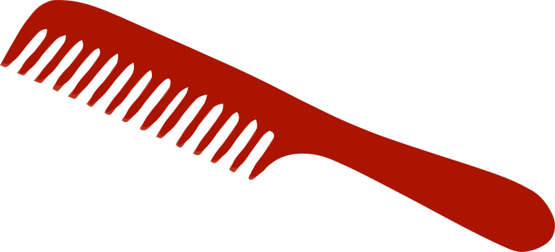 Расческа на прозрачном фоне