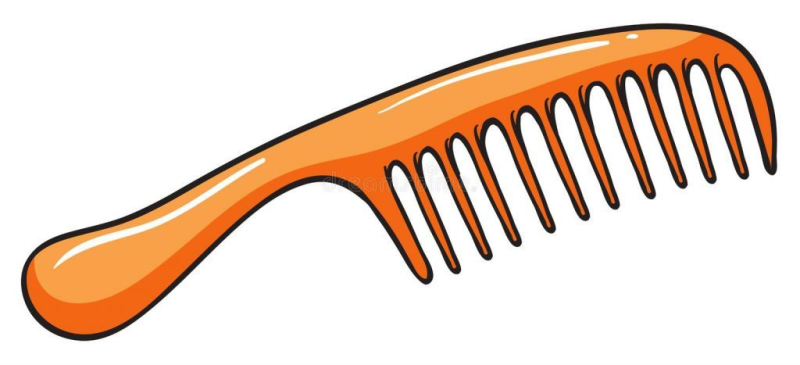 Расческа гребень на белом фоне