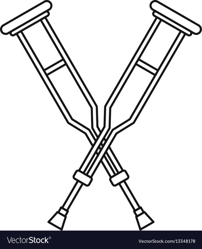 Костыли без фона