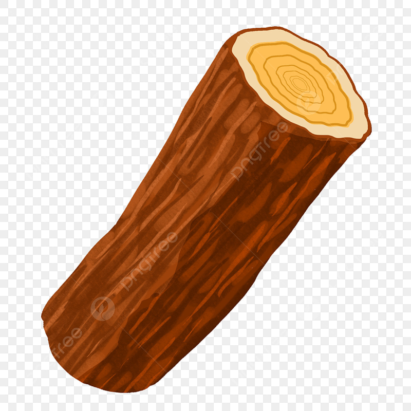 Бревно на белом фоне