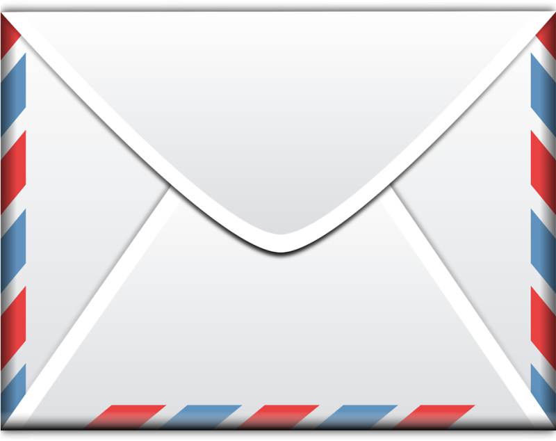 Конверт на прозрачном фоне