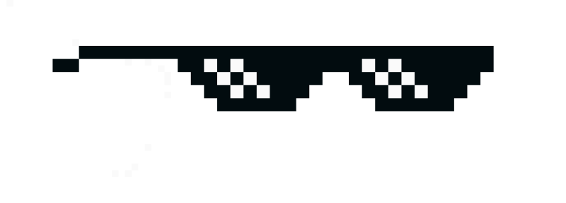 Пиксельные очки на прозрачном фоне