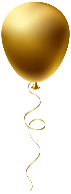 Золотые шары на прозрачном фоне