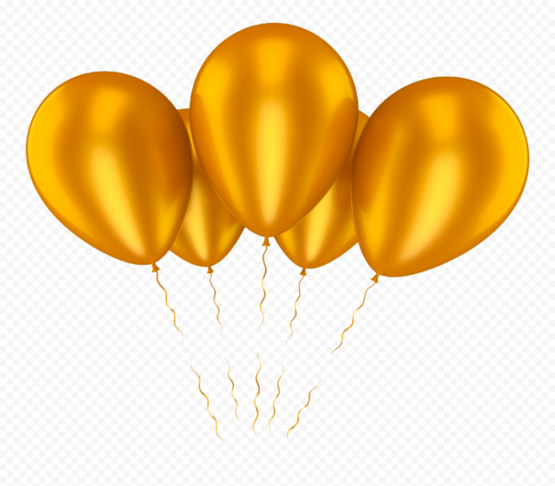 Воздушные шарики на прозрачном фоне