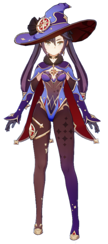 Мона Геншин Импакт в полный рост