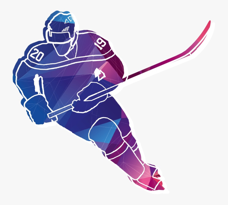 Хоккеист силуэт