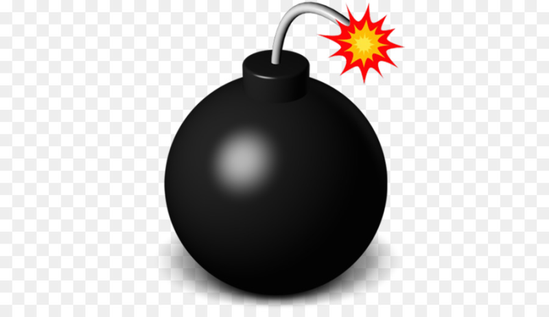 Бомба на прозрачном фоне