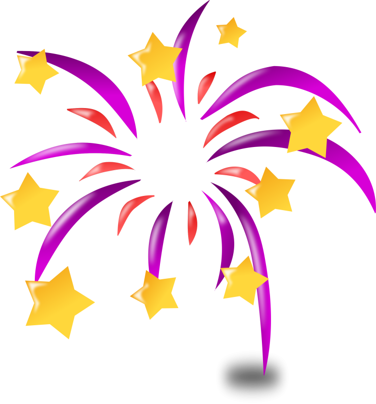 Фейерверк на прозрачном фоне