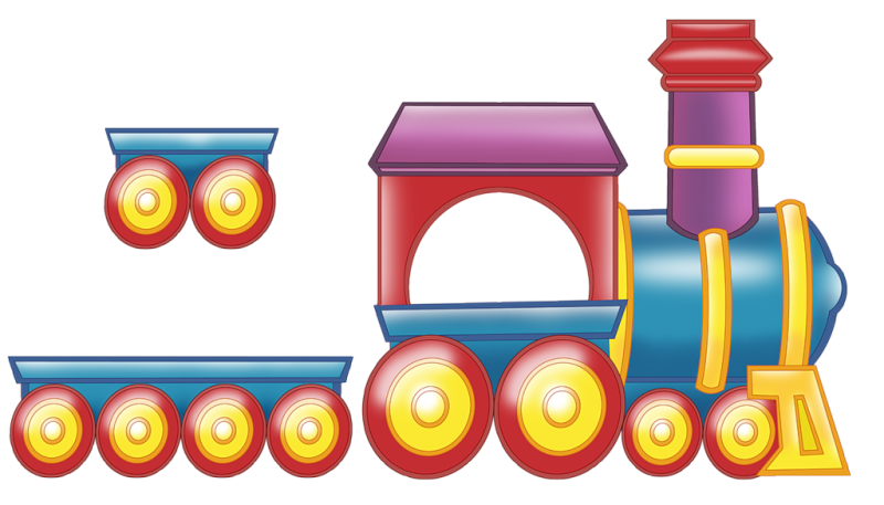 Паровозик с вагончиками для детей