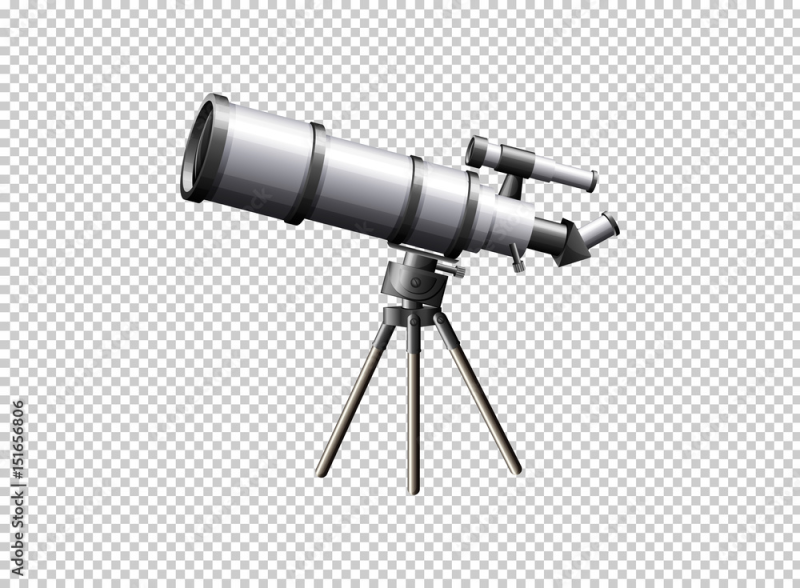 Подзорная труба на белом фоне