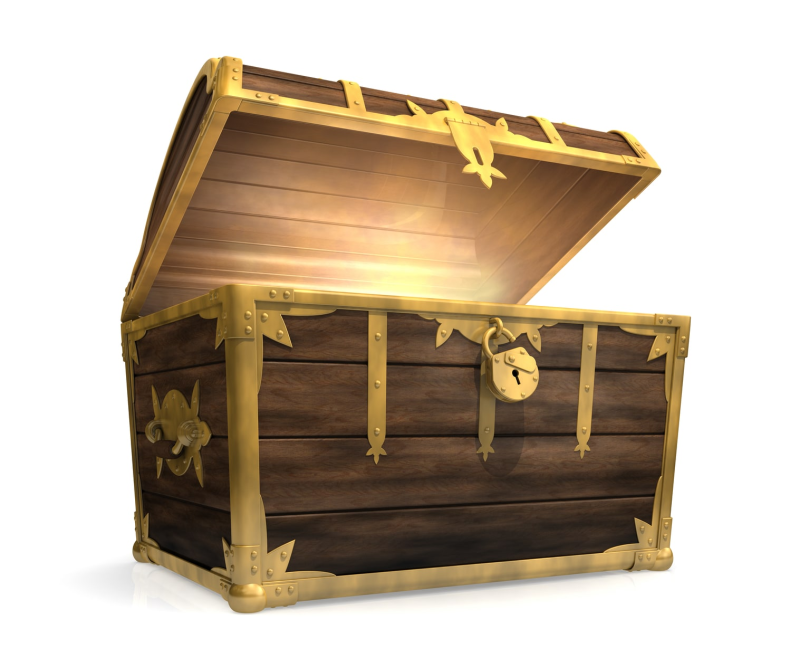 Сундук на прозрачном фоне