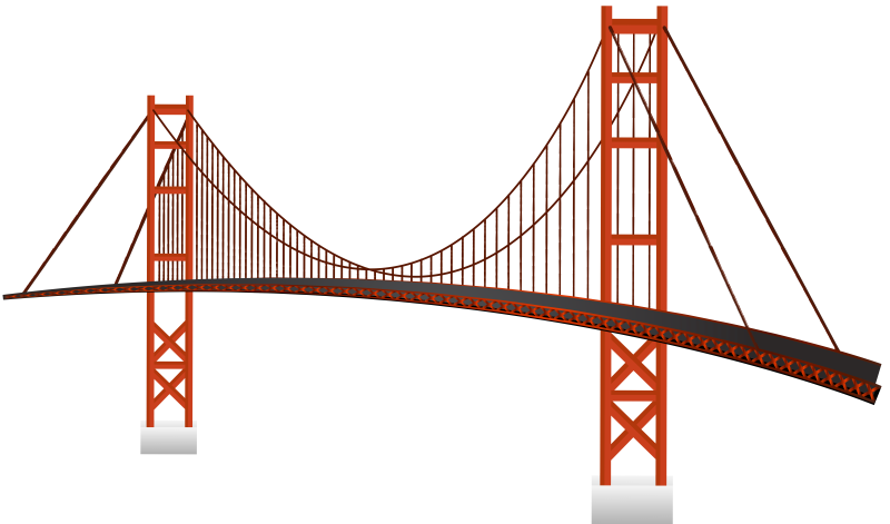 Мост на белом фоне