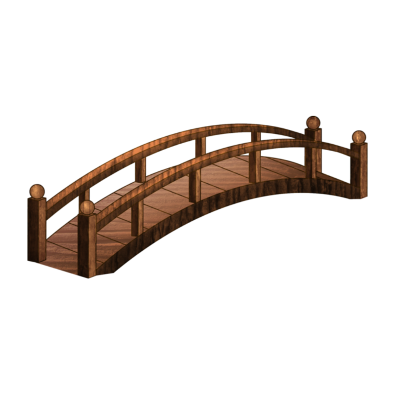 Мостик на белом фоне