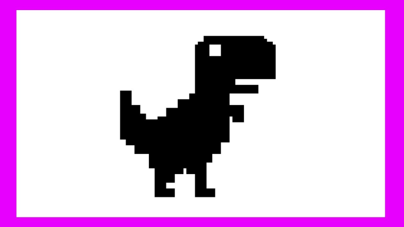 Пиксельный динозавр