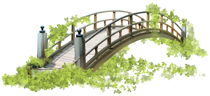 Мостик на белом фоне