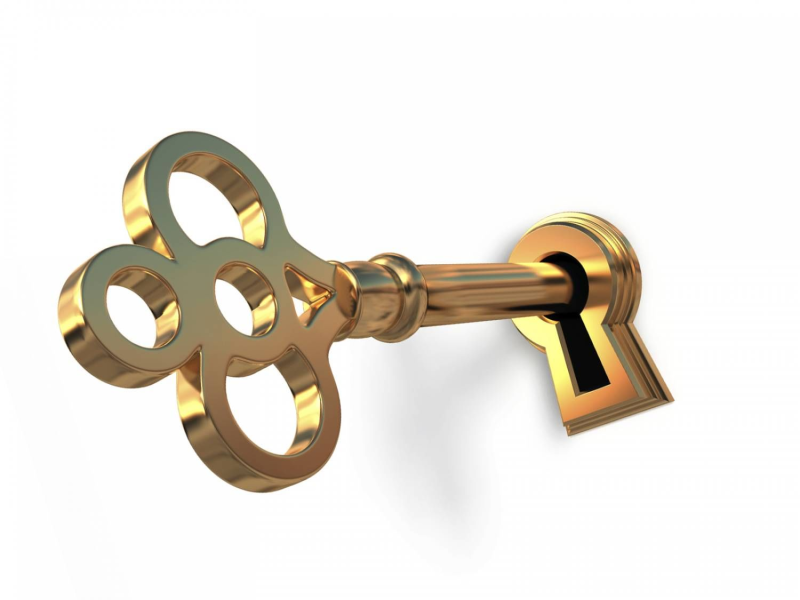 Ключ на прозрачном фоне