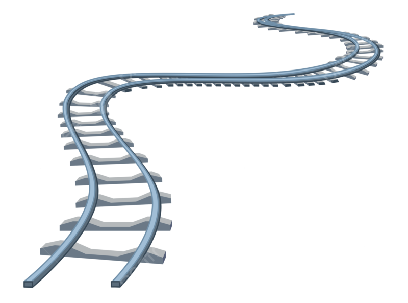 Железная дорога на белом фоне