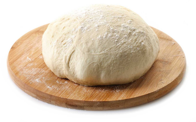 Тесто на белом фоне