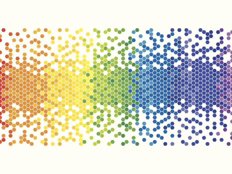 Разноцветные точки на прозрачном фоне