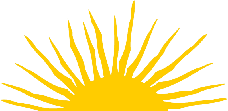 Солнце на белом фоне