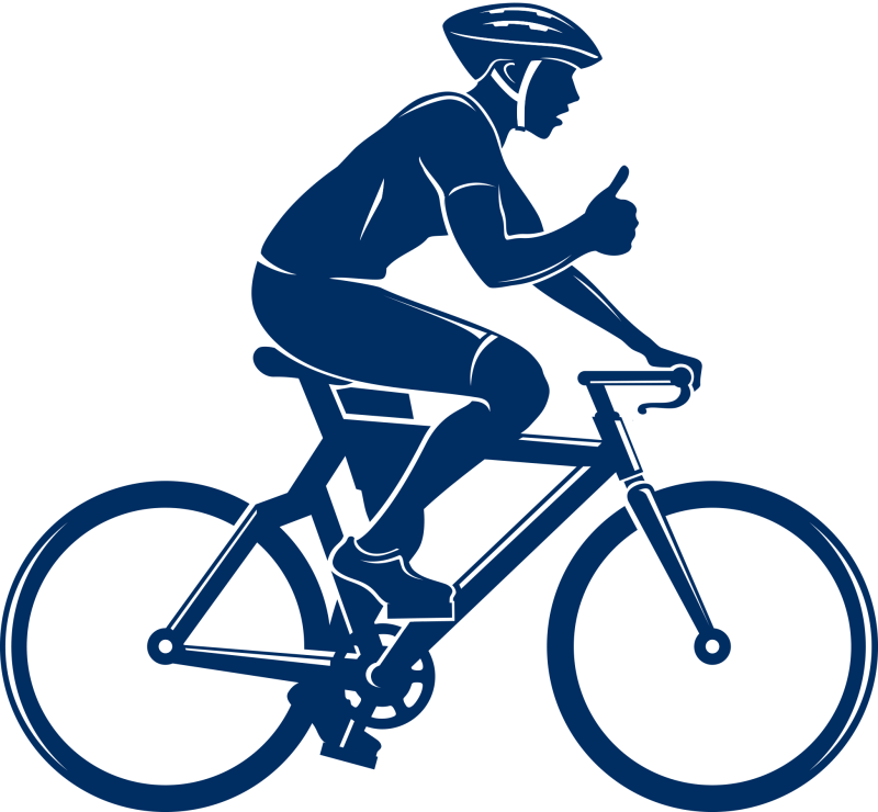 Велосипедист силуэт