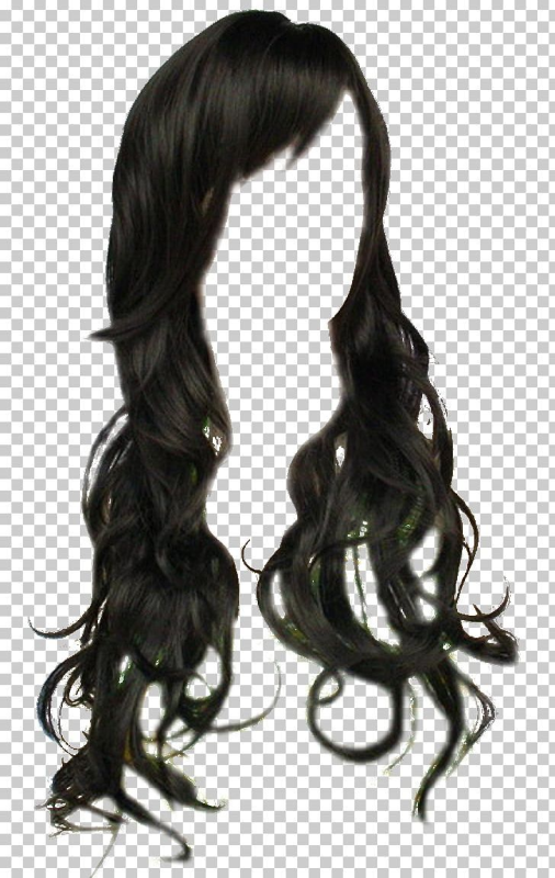 Пряди волос на прозрачном фоне