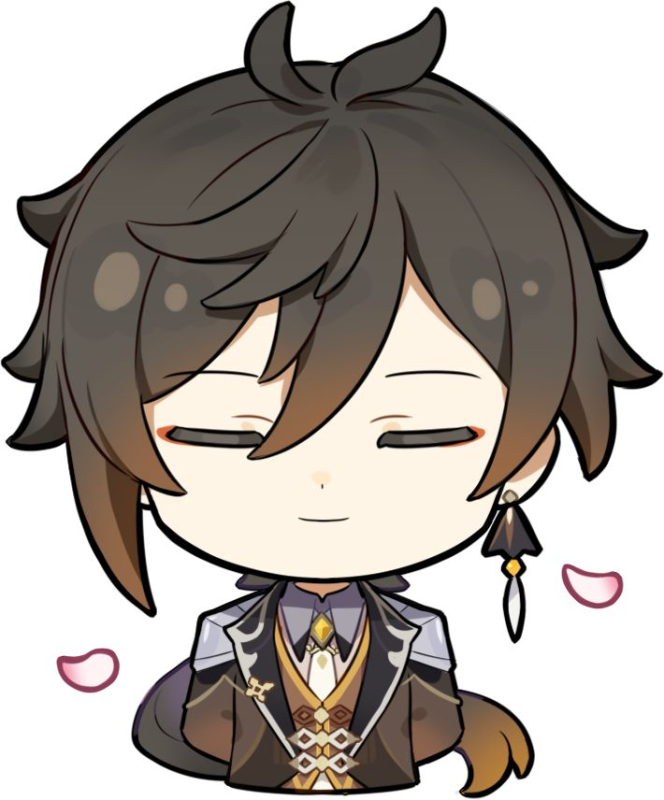 Чжун ли Геншин Чиби Стикеры