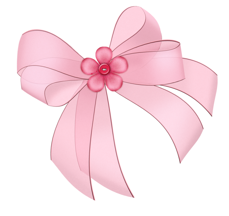 Розовый бантик