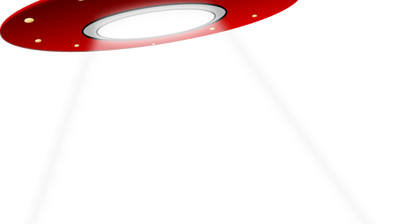 Летающая тарелка на прозрачном фоне