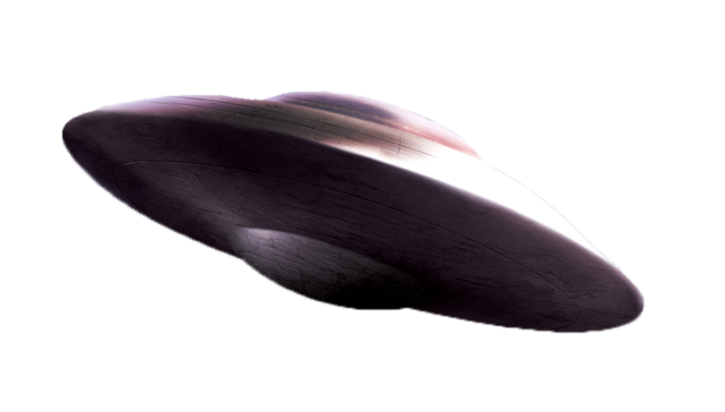 НЛО на белом фоне