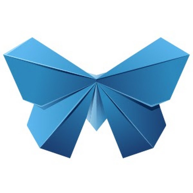 Фигурки оригами на прозрачном фоне