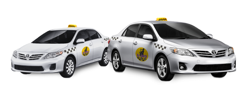 Машина такси на прозрачном фоне