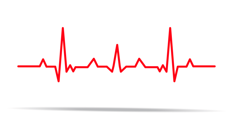 Сердце с линией кардиограммы