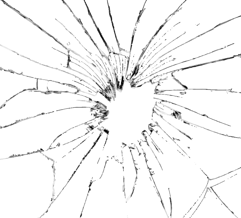 Трещины на стекле прозрачный фон