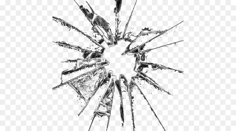 Разбитое стекло на прозрачном фоне