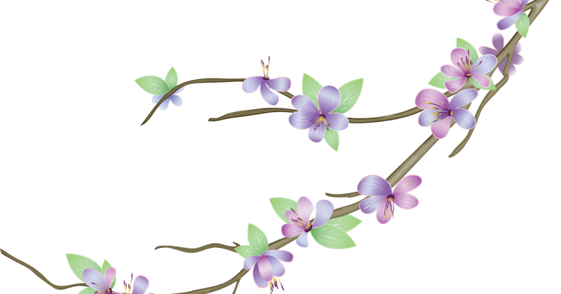 Веточка с цветочками