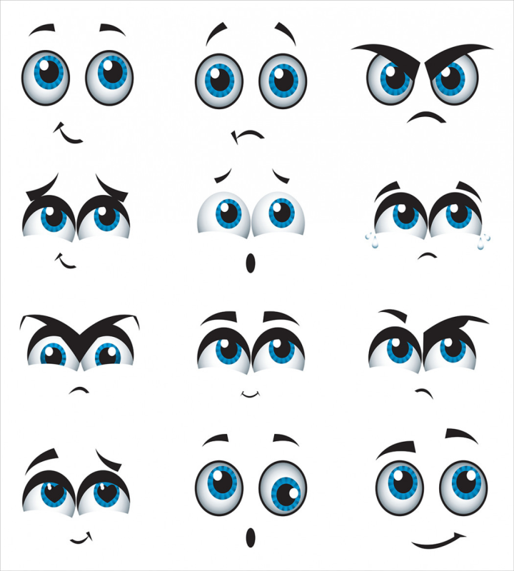 Нарисовать Веселые глаза