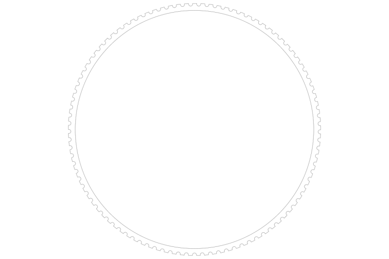 Белая круглая окантовка