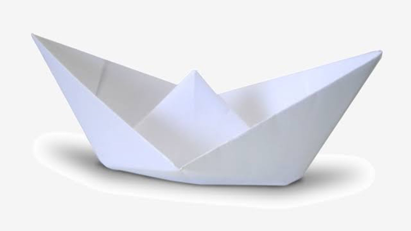 Бумажный кораблик без фона