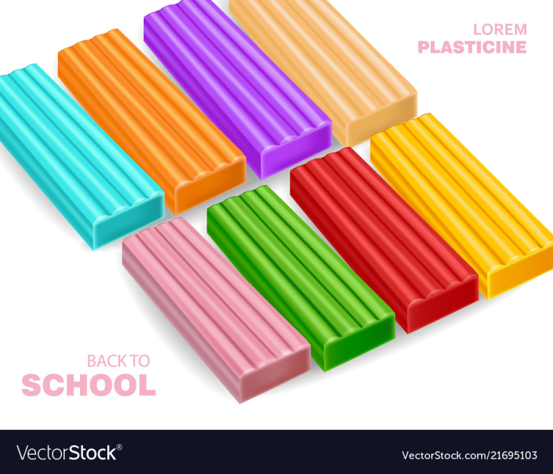 Пластилин на белом фоне