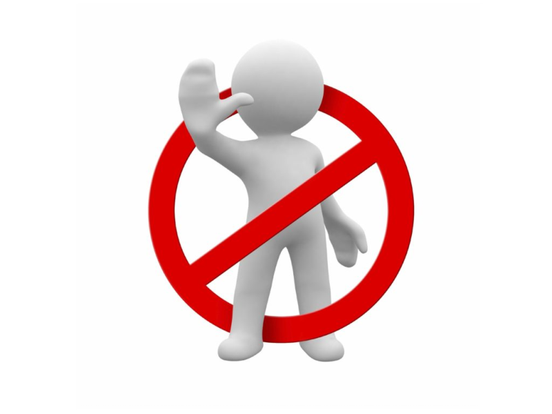 Знак запрета стоп