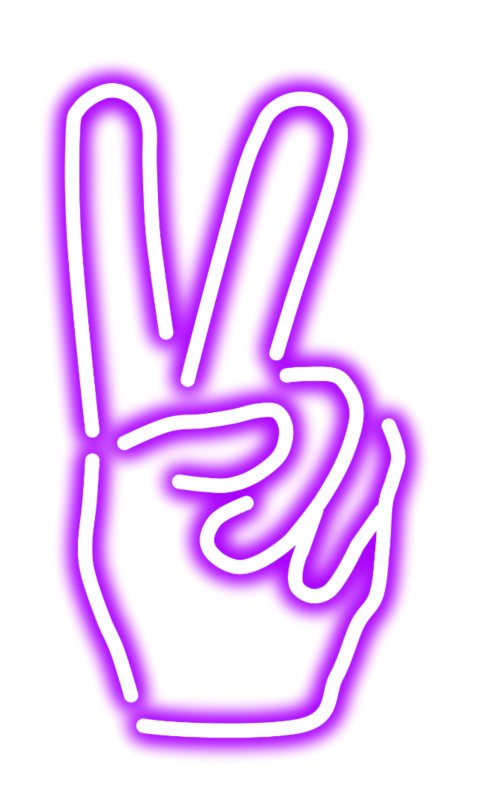 Неоновые Стикеры на прозрачном фоне