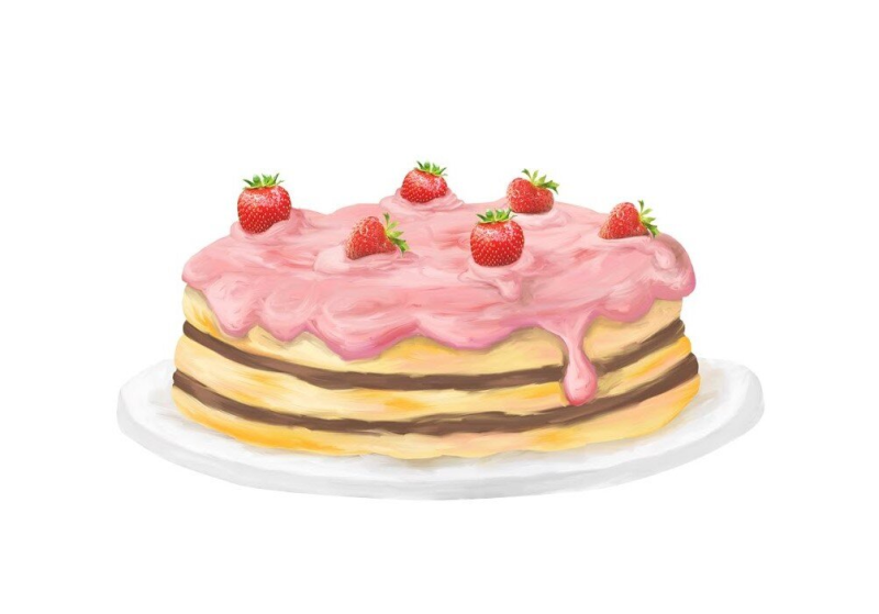 Тортик на белом фоне