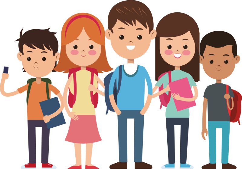 Мультяшные школьники