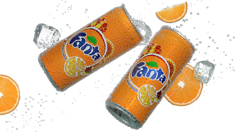 Кола Фанта спрайт в стакане