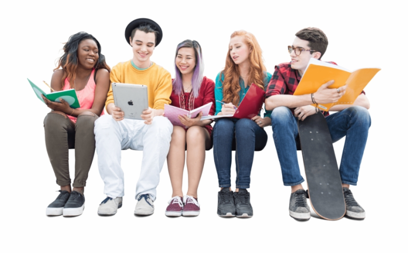 Студент на прозрачном фоне