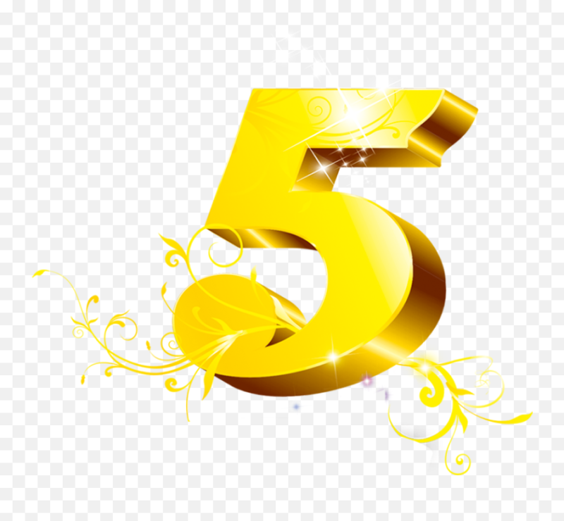 Красивые золотые цифры