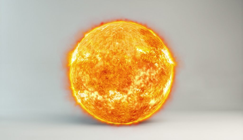 Планета солнце на белом фоне