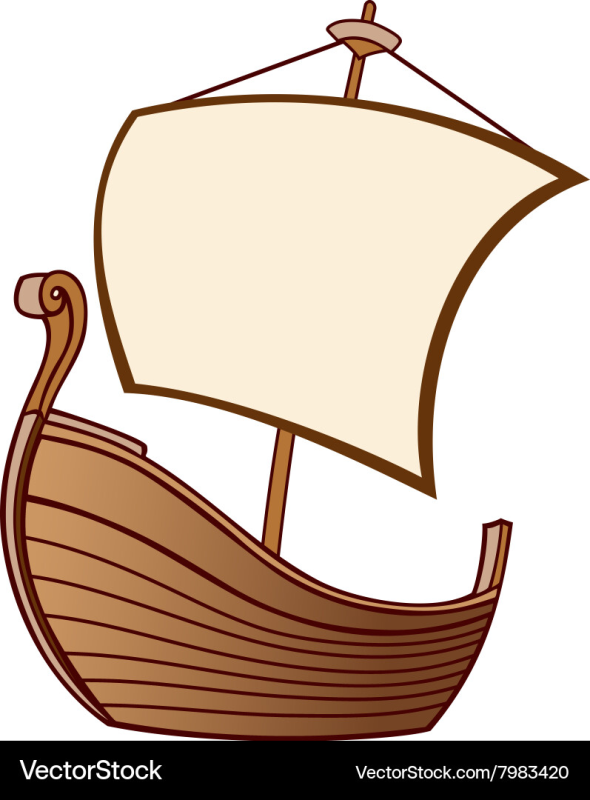 Ладья с парусом