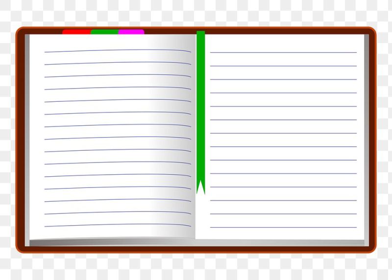 Блокнот на прозрачном фоне